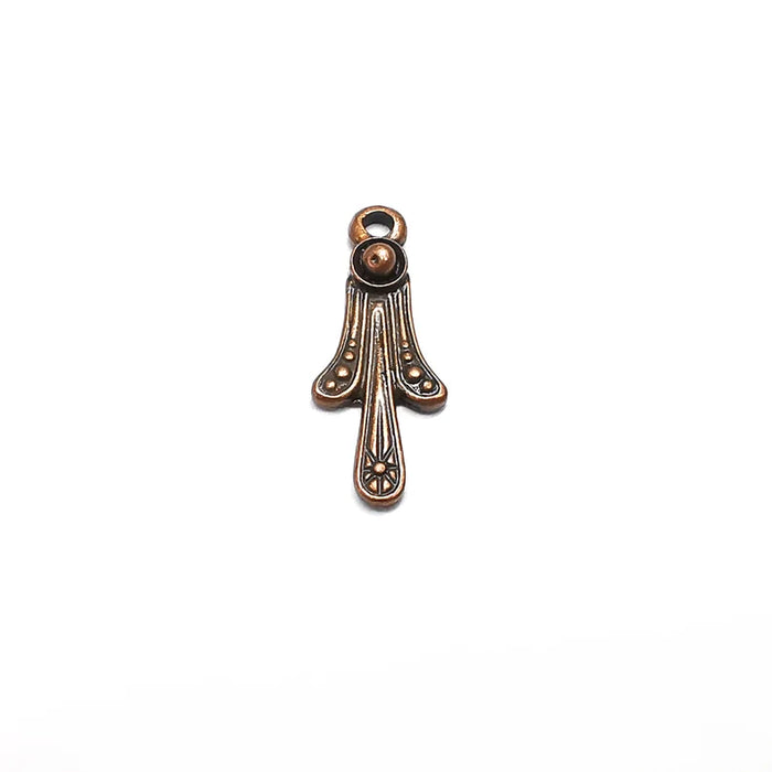 5 Antique Copper Dangle Charms Antique Copper Plated Charms (21x8mm) G34775