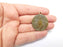Antique Bronze Round Charms, Antique Bronze Plated (39x33mm) G34785