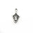 5 Tulip Charms, Antique Silver Plated Charms (22x12mm) G34749