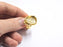 Shiny Gold Adjustable Ring Blank, (18x13mm blank ) Gold Plated Brass G34796