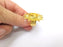 Sun Ring Blank Settings, Cabochon Mounting, Adjustable Gold Plated Resin Ring Base Bezel, Inlay Mosaic Epoxy (16mm) G34679