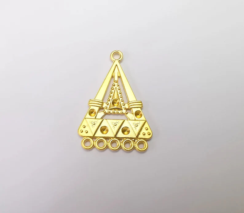 Triangle Charm, Gold Plated Charms (40x27mm) G34690