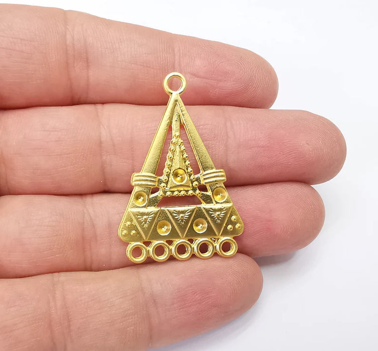 Triangle Charm, Gold Plated Charms (40x27mm) G34690