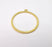 Twisted Circle Hoop Charms, Gold Plated Charms (52x46mm) G34694