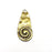 Swirl Charms, Antique Bronze Plated Dangle Charms (46x19mm) G34701
