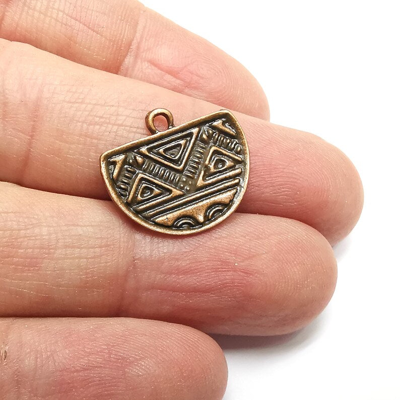 5 Copper Charms Antique Copper Plated Charms (20x17mm) G34702