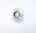 Round Sun Ring Setting Resin Ring Blank Cabochon Mounting Adjustable Ring Base Bezel Antique Silver Plated Brass (16mm) G34703