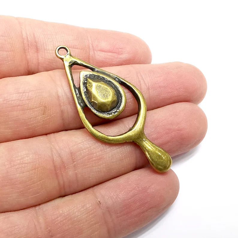 Drop Pear Charms Antique Bronze Plated Plants Charms (51x22mm) G34714
