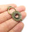 Round Disc Charms Antique Bronze Plated (42x21mm) G34715