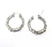 Organic Silver Hoop Earrings, Antique Silver Plated Hoop Earring, Findings (31mm) G34722