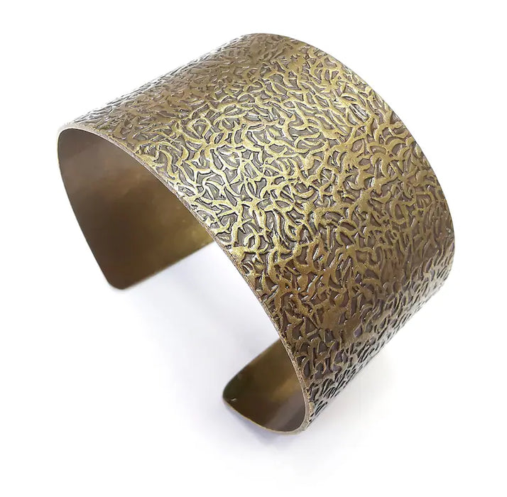Bracelet Textured Blanks Cuff Blanks Adjustable Bracelet Blank Antique Bronze Plated Brass (40mm ) G34739