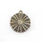 Disc Round Charms, Antique Bronze Plated (40x34mm) G34746