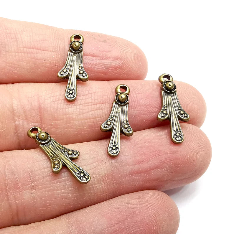 Antique Bronze Dangle Charms Antique Bronze Plated Charms (21x8mm) G34748