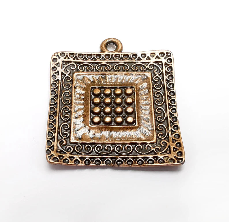 Antique Copper Charms, Antique Copper Plated (38x33mm) G34754