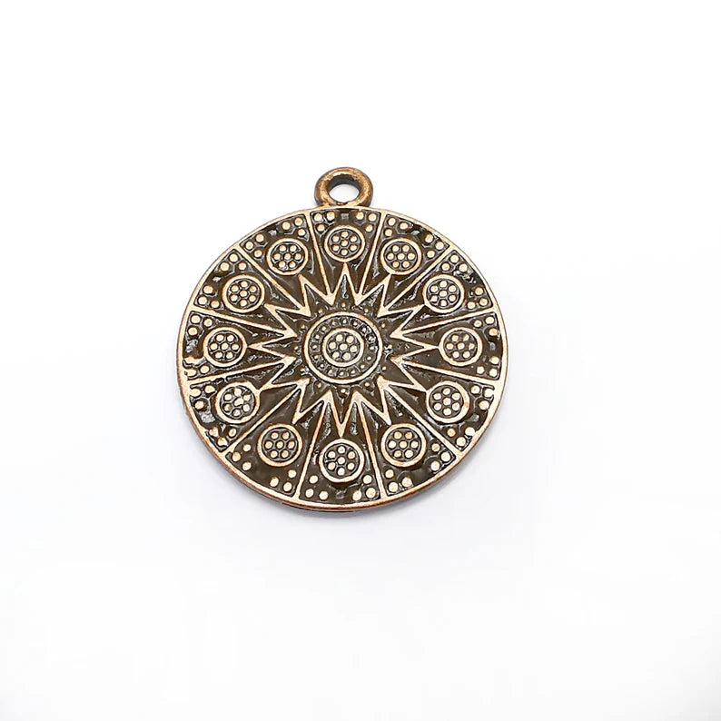 Star Charms, Antique Copper Plated (40x34mm) G34845