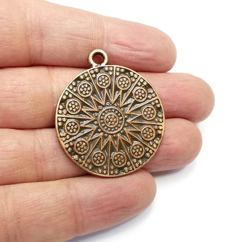 Star Charms, Antique Copper Plated (40x34mm) G34845