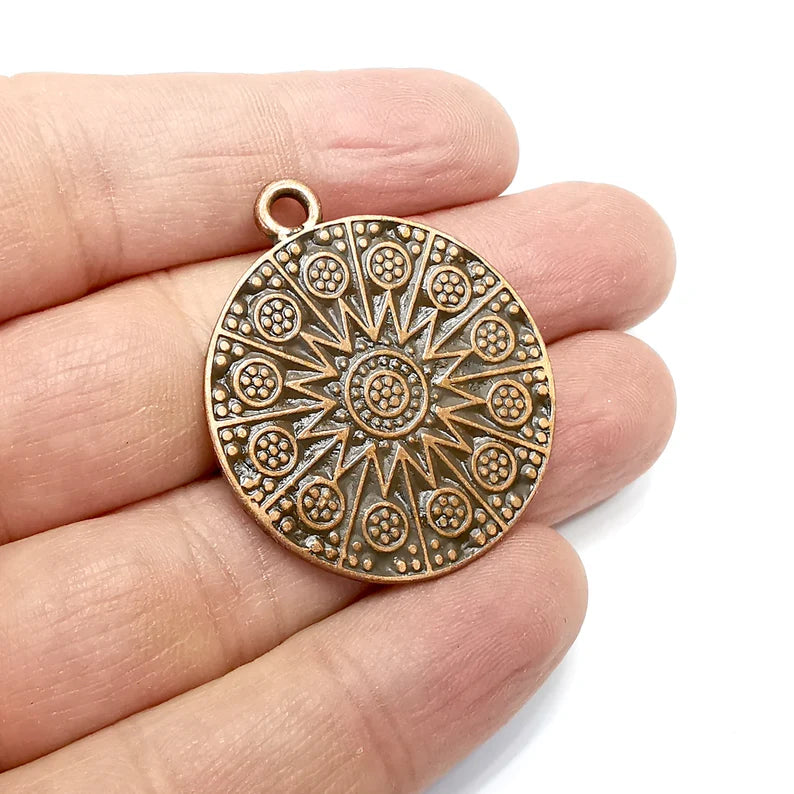 Star Charms, Antique Copper Plated (40x34mm) G34845