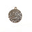 Web Round Charms, Antique Copper Plated (39x33mm) G34773