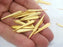 10 Gold Plated Brass Charms (32x6 mm) G15083