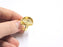 Shiny Gold Adjustable Ring Blank, (18x13mm blank ) Gold Plated Brass G34796