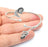 Wire Leaf Bracelet Bezel, Wrap Cuff Frame, Resin Blank, Wristband Cabochon Base, Adjustable Antique Silver Plated Brass 8x6mm G34898