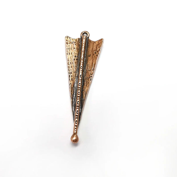 Triangle Charms, Wing Charms, Antique Copper Plated (57x19mm) G34932