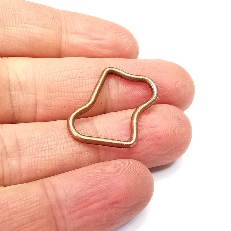5 Cloud Wire Connector, Findings, Antique Copper Plated (29x22mm) G34959