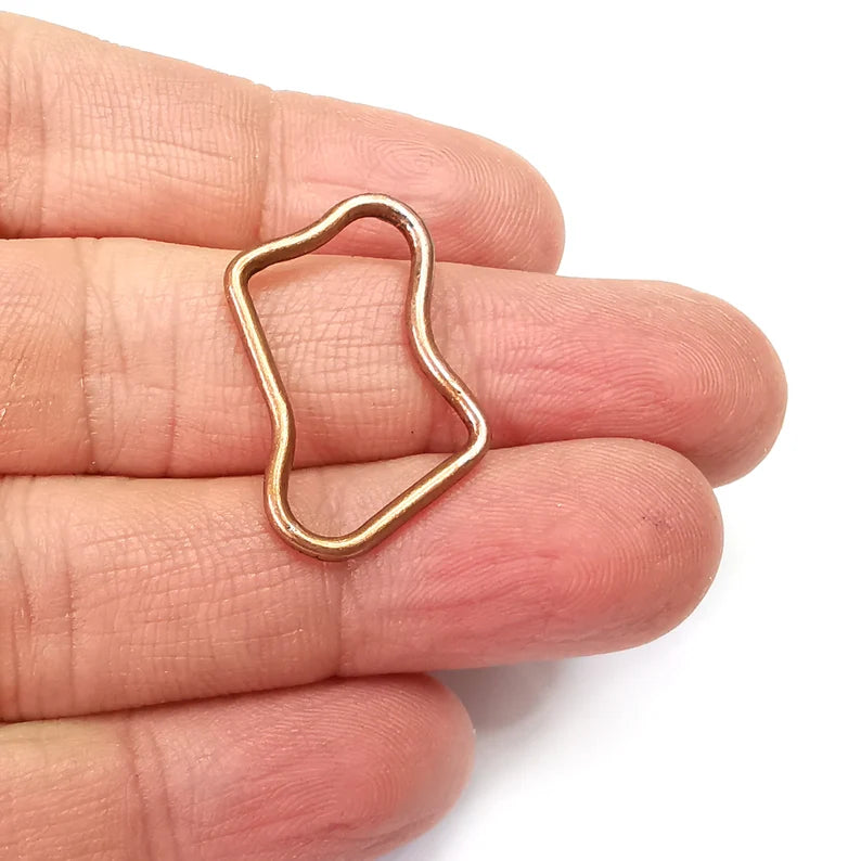 5 Cloud Wire Connector, Findings, Antique Copper Plated (29x22mm) G34959