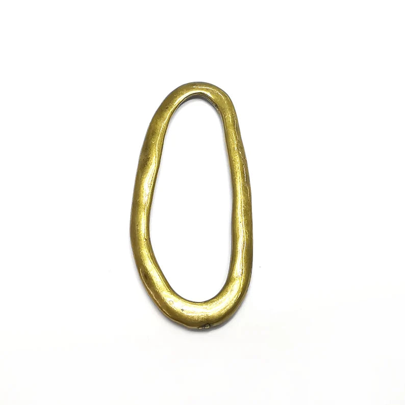 Oval Charms Antique Bronze Plated Findings (56x24mm) G34817