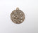 Copper Medallion Charms, Locket Pendant, Mottled Charms, Earring Charms, Boho Charms, Crater charms, Antique Copper Plated (40x33mm) G34977