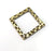 Square Frame, Jewelry Findings, Hammered Charms, Antique Bronze Plated Charms (44mm) G34987