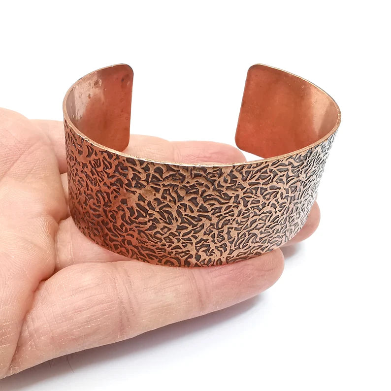 Branch Bracelet, Cuff Blank, Bracelet Base, Antique Copper Plated Brass Adjustable Bracelet (30mm) G34988