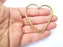 Big Heart Pendant, Large Heart, Hollow Heart Earring, Heart Frame, Heart Locket, Heart Medallion, Antique Bronze Plated Metal 66x61mm G35001