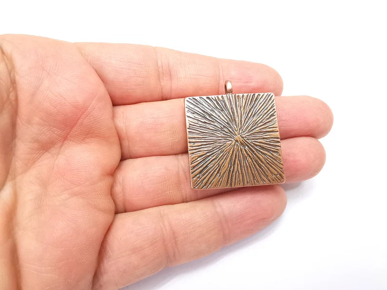 Copper Pendant Blank, Cabochon Bezel, Locket Pendant Base, inlay Mountings, Resin Necklace, Antique Copper Plated Metal (29mm blank) G35028