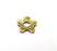 4 Bronze Flower Charms, Daisy Charms, Hollow Follow Charms, Bronze Connector, Necklace Parts, Antique Bronze Plated 14mm G35031