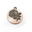 Rose , Flower Round Charms, Antique Copper Plated (40x33mm) G34849