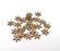 10 Copper Snowflake Bead, Perforated Connector, Copper Jewelry Parts, Bracelet Component, Antique Copper Plated Metal Finding (10mm) G35042