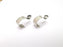 Silver Earring Base, Earring Blank, Ear Settings Bezel, Resin Blank, Cabochon Mountings, Antique Silver Plated Brass (8mm blanks) G35046