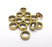 10 Rondelle Beads, Bronze Beads, Bracelet Beads, Wide Hole Beads, Necklace Beads, Antique Bronze Plated Metal 9mm G35055