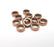 10 Rondelle Beads, Copper Beads, Bracelet Beads, Wide Hole Beads, Necklace Beads, Antique Copper Plated Metal 9mm G35058