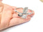 Leaf Bracelet Blank, Wire Wrapped Cuff, Bangle Bezel, Resin Blank, Wristband Cabochon Base, Adjustable Antique Silver Brass (11x8mm) G34926