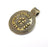 Bronze Medallion Pendant, Locket Pendant, Ethnic Pendant, Rustic Pendant, Tribal Pendant, Boho Charm, Antique Bronze Plated (38x29mm) G34978