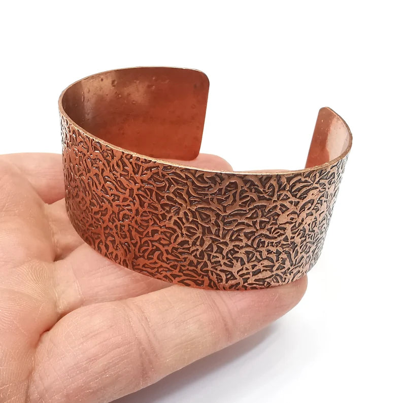 Branch Bracelet, Cuff Blank, Bracelet Base, Antique Copper Plated Brass Adjustable Bracelet (30mm) G34988