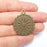 Bronze Medallion Charms, Locket Pendant,Ethnic Pendant, Rustic Charms, Tribal Pendant, Boho Charm, Antique Bronze Plated (39x33mm) G34993