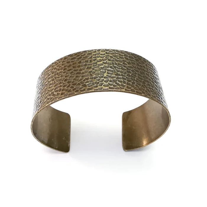Hammered Bracelet, Cuff Blank, Bracelet Base, Antique Bronze Plated, Brass Adjustable Bracelet (30mm) G35032