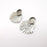 Silver Earring Base, Earring Blank, Ear Settings Bezel, Resin Blank, Cabochon Mountings, Antique Silver Plated Brass (10mm blanks) G35045