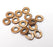 10 Copper Rondelle Beads, Copper Round Hole Beads, Bracelet Beads, Disc Beads, Necklace Beads, Antique Copper Plated Metal 9mm G35215