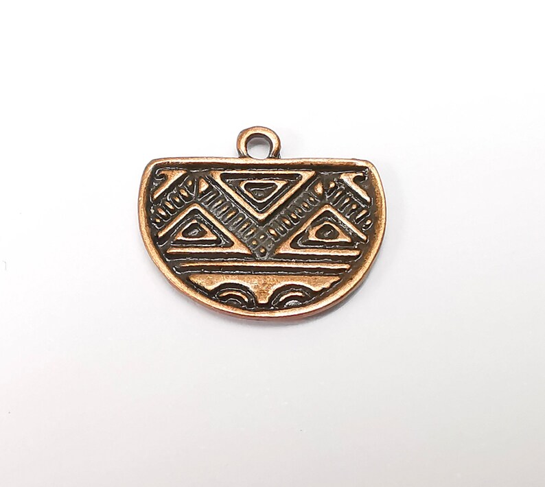 Copper Charms, Boho Charms, Frame Dangle Charm Earring Charms, Rustic Charms, Necklace Parts, Antique Copper Plated (20x17mm) G35217
