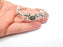 Leaf Bracelet, Leaf Branch Cuff, Ivy Bangle Bezel, Resin Blank, Wristband Cabochon Base, Adjustable Antique Silver Brass (10mm) G35273
