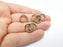 5 Bronze Circle, Bracelet Beads, Organic Shape Circle, Large Hole Beads, Necklace Parts, Antique Bronze Plated Metal 15mm G35317
